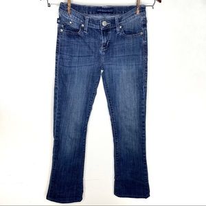 Rock & Republic Kasandra Dark Wash Mid Rise Studded Boot Cut Wings Jeans Size 4